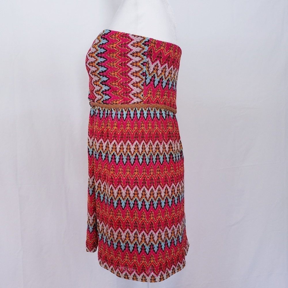 Ruby Rox Strapless Multi-Color Patterned Dress - Picture 3 of 7